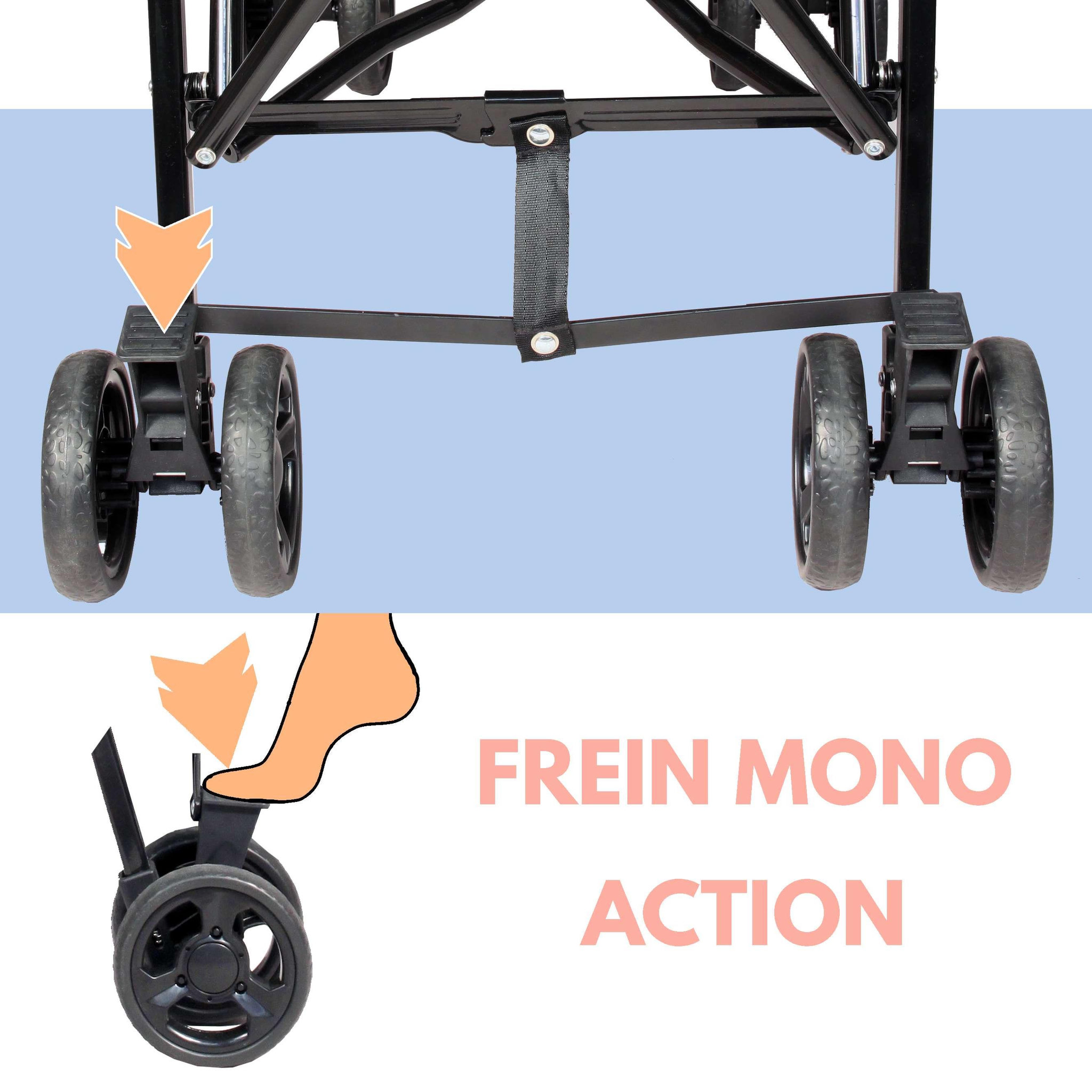 Voir la diapositive 6 : LOOPING Looping Poussette Canne Fixe avec Canopy | Black Chiné