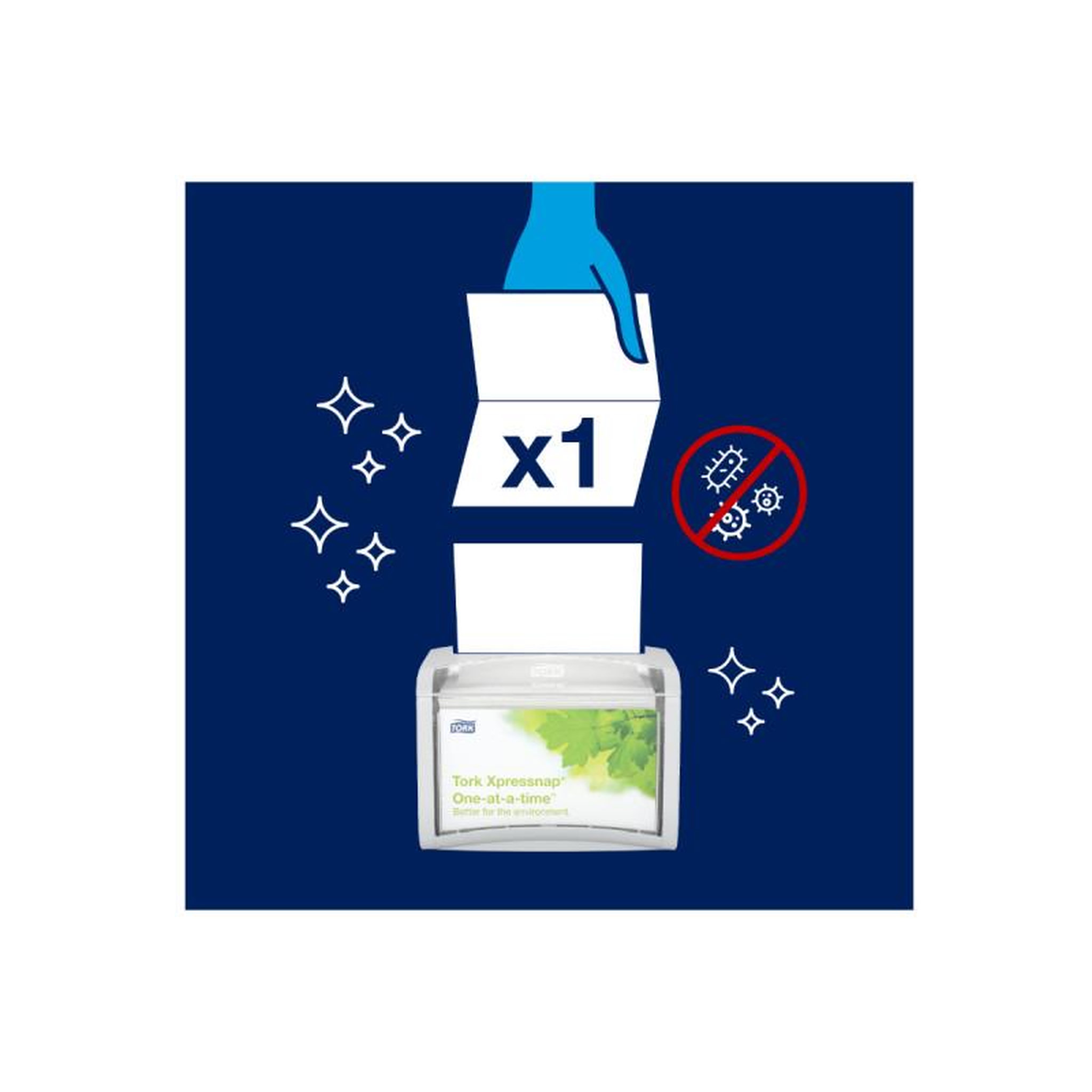 Voir la diapositive 2 : Tork Lot de 4 distributeurs serviettes de table tork xpressnap - 272613