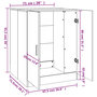 Voir la diapositive 6 : VIDAXL Meuble pour machine a laver Gris beton 71x71,5x91,5 cm
