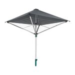 Leifheit LEIFHEIT 82100 Sechoir parapluie LinoProtect 400, etendoir parapluie avec toit etanche, sechoir jardin inclus douille de sol