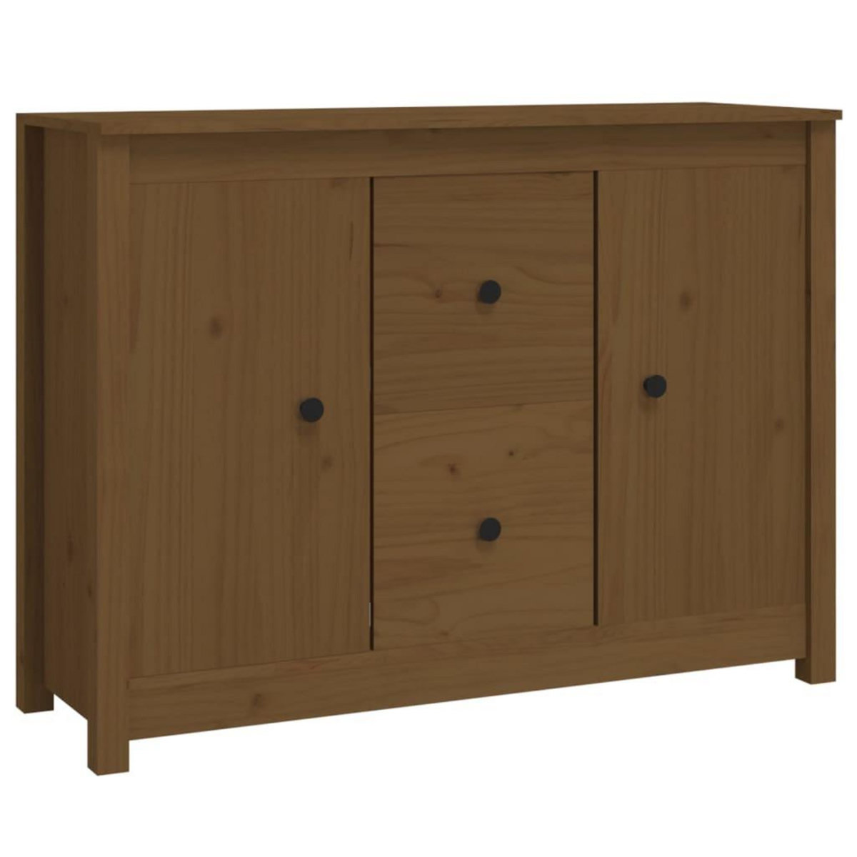 VIDAXL Buffet Marron miel 100x35x74 cm Bois massif de pin