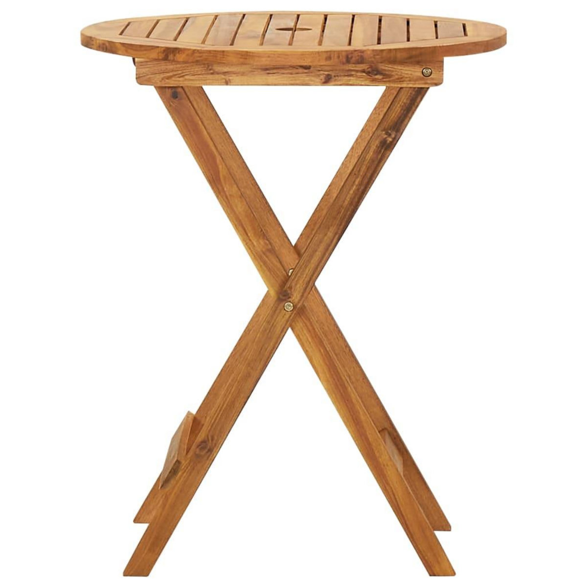 VIDAXL Ensemble a manger de jardin pliable 3 pcs Bois d'acacia solide