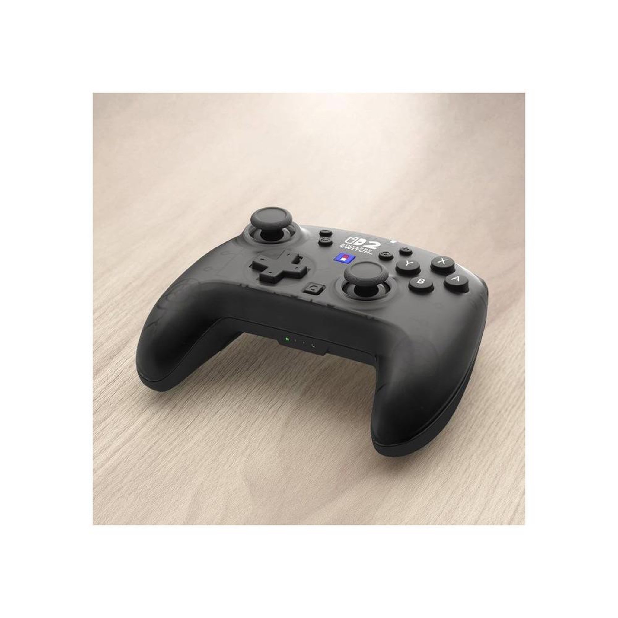 Voir la diapositive 2 : HORI Manette sans fil pour Nintendo Switch 2 à sticks TMR, gyroscope et accéléromètre, boutons Turbo/Assign et boutons arrière programmables (noir et transparent)