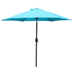 CONCEPT USINE Parasol droit rond 2,5 x 2,5 m bleu turquoise COME