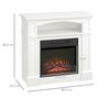 Voir la diapositive 3 : HOMCOM Cheminée électrique XL style classique chic 1800 W  effet flammes LED minuterie température luminosité réglables télécommande fournie blanc