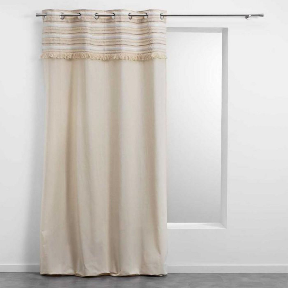 Paris Prix Rideau à Œillets Tissé  Atlas  140x240cm Naturel
