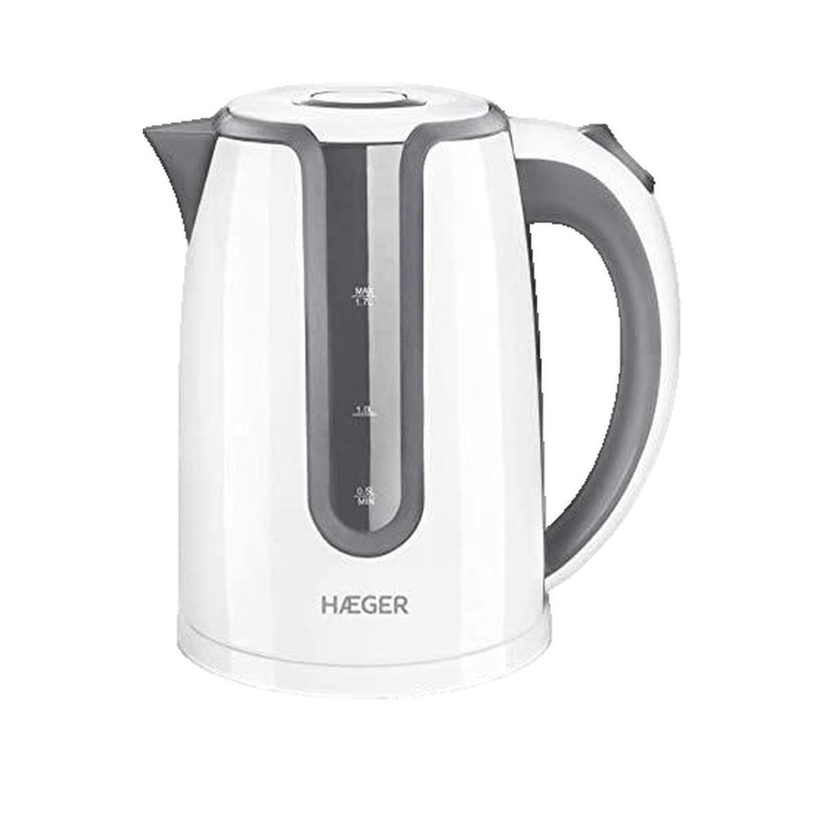 HAGER Bouilloire Électrique Haeger 5608475013492 2200W 1,7L Blanc et Gris