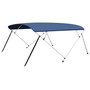 Voir la diapositive 2 : VIDAXL Auvent bimini a 4 arceaux Bleu marine 243x(230-244)x137 cm
