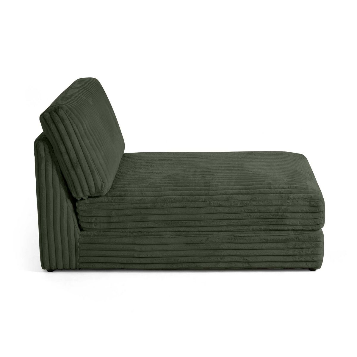 LISA DESIGN Jasper - module méridienne - en fausse fourrure côtelée