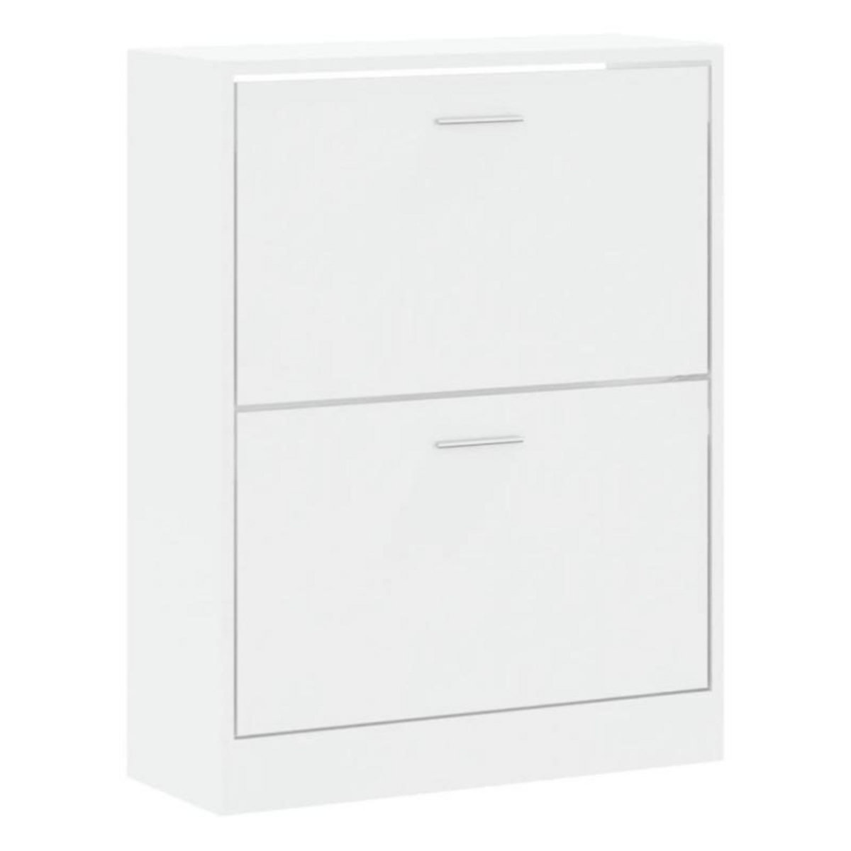 VIDAXL Armoire à chaussure Blanc brillant 63x24x81 cm Bois ingénierie