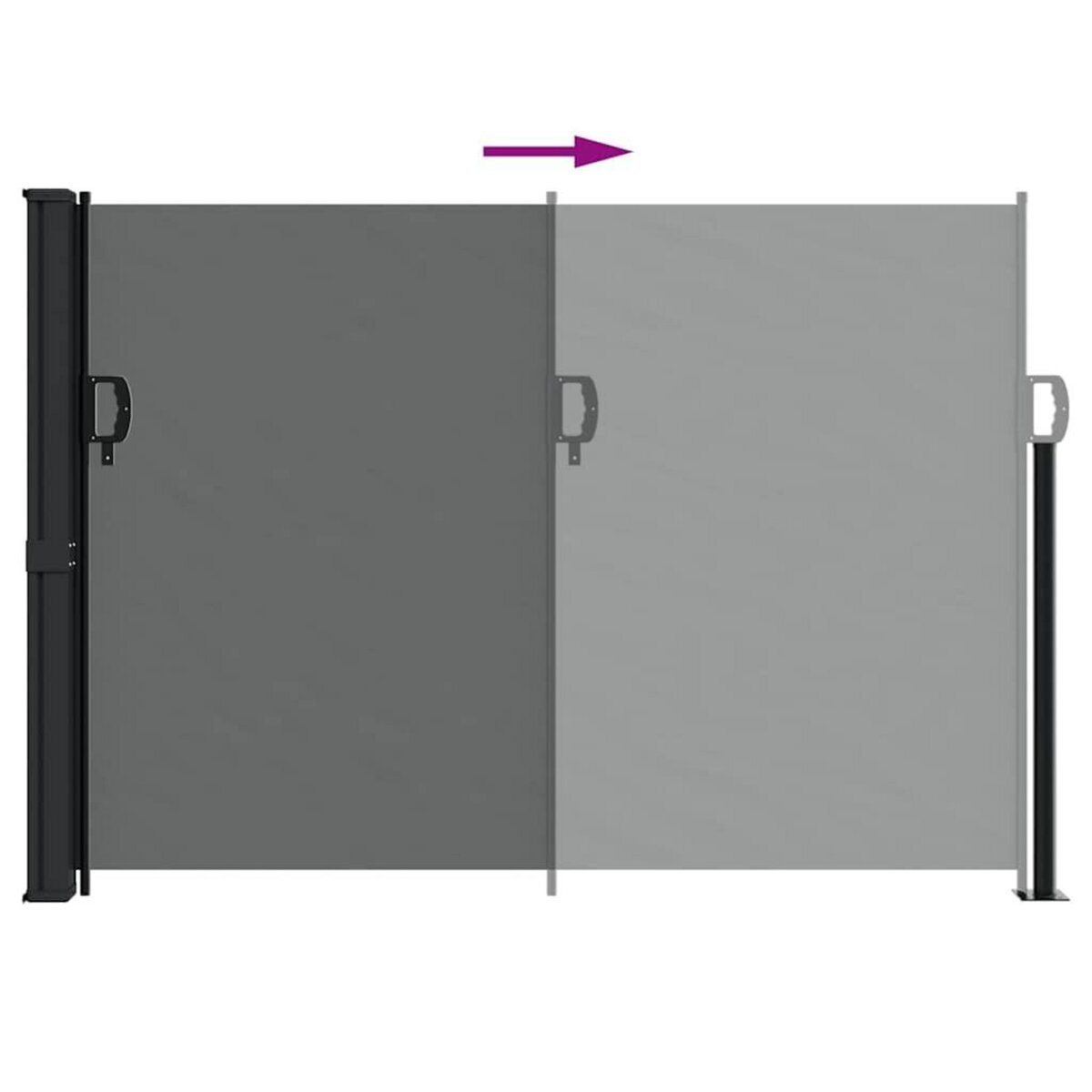 VIDAXL Auvent lateral retractable anthracite 140x600 cm