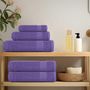 Voir la diapositive 3 : VIDAXL Serviettes de visage 4 pcs violet 30x30 cm 360 g m² 100% coton