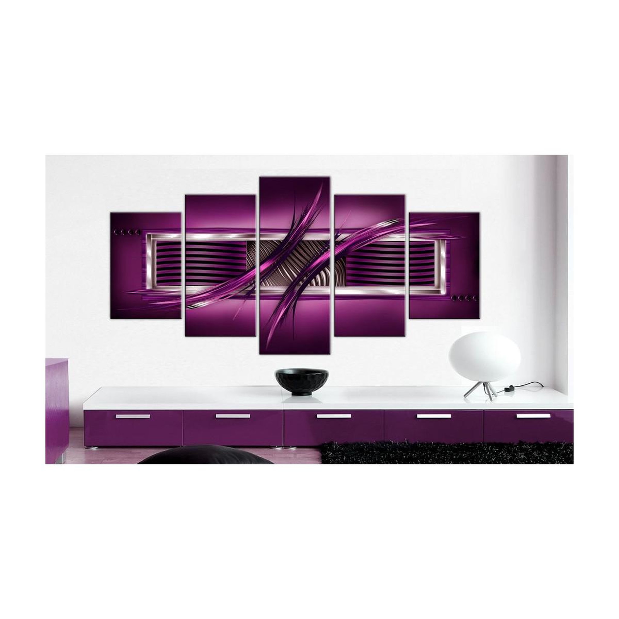 Voir la diapositive 2 : Paris Prix Tableau Imprimé  Rhythm of Purple