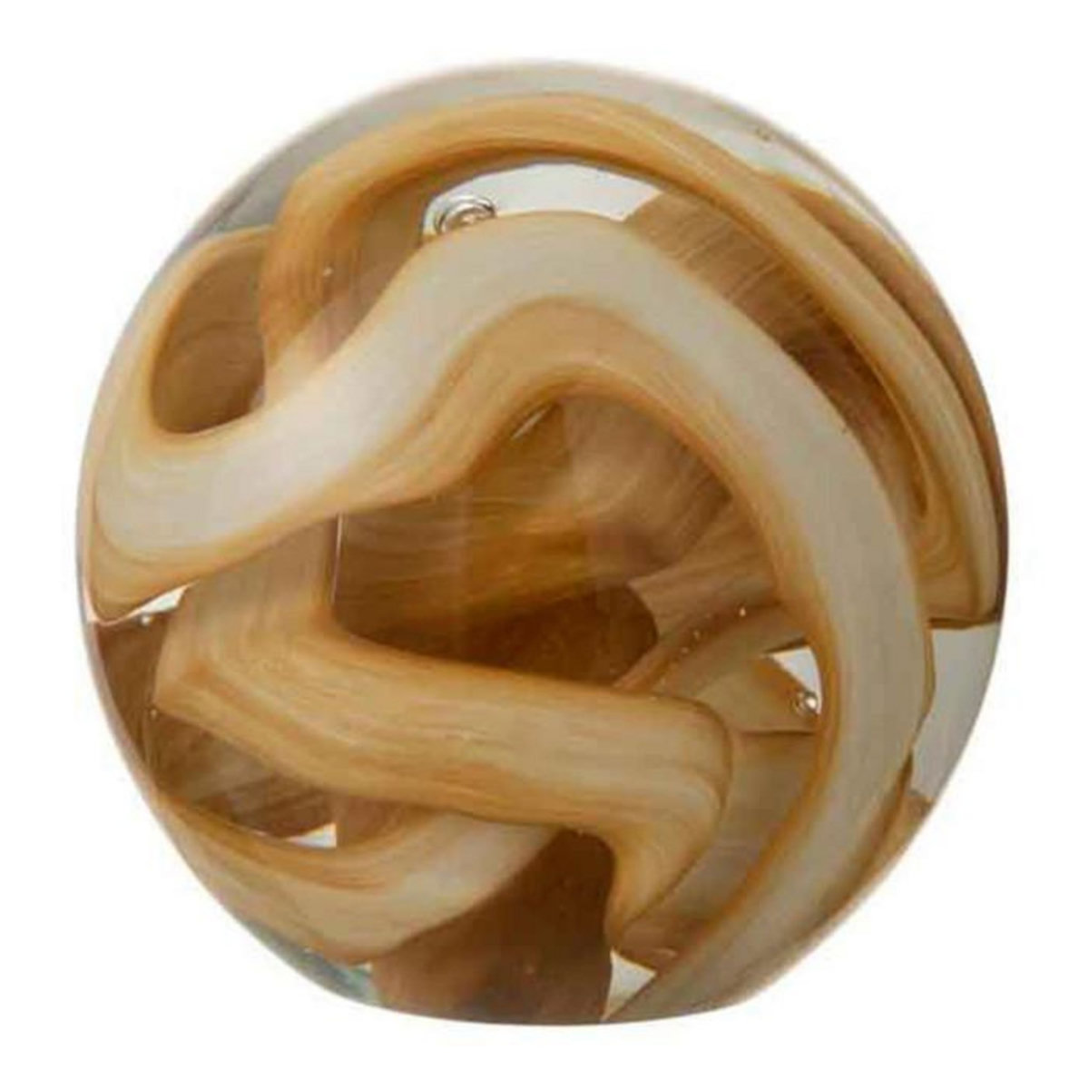 Paris Prix Presse-Papier en Verre  Guirlande  10cm Marron