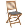 Voir la diapositive 3 : VIDAXL Chaises pliables de jardin lot de 4 avec coussins Bois d'acacia