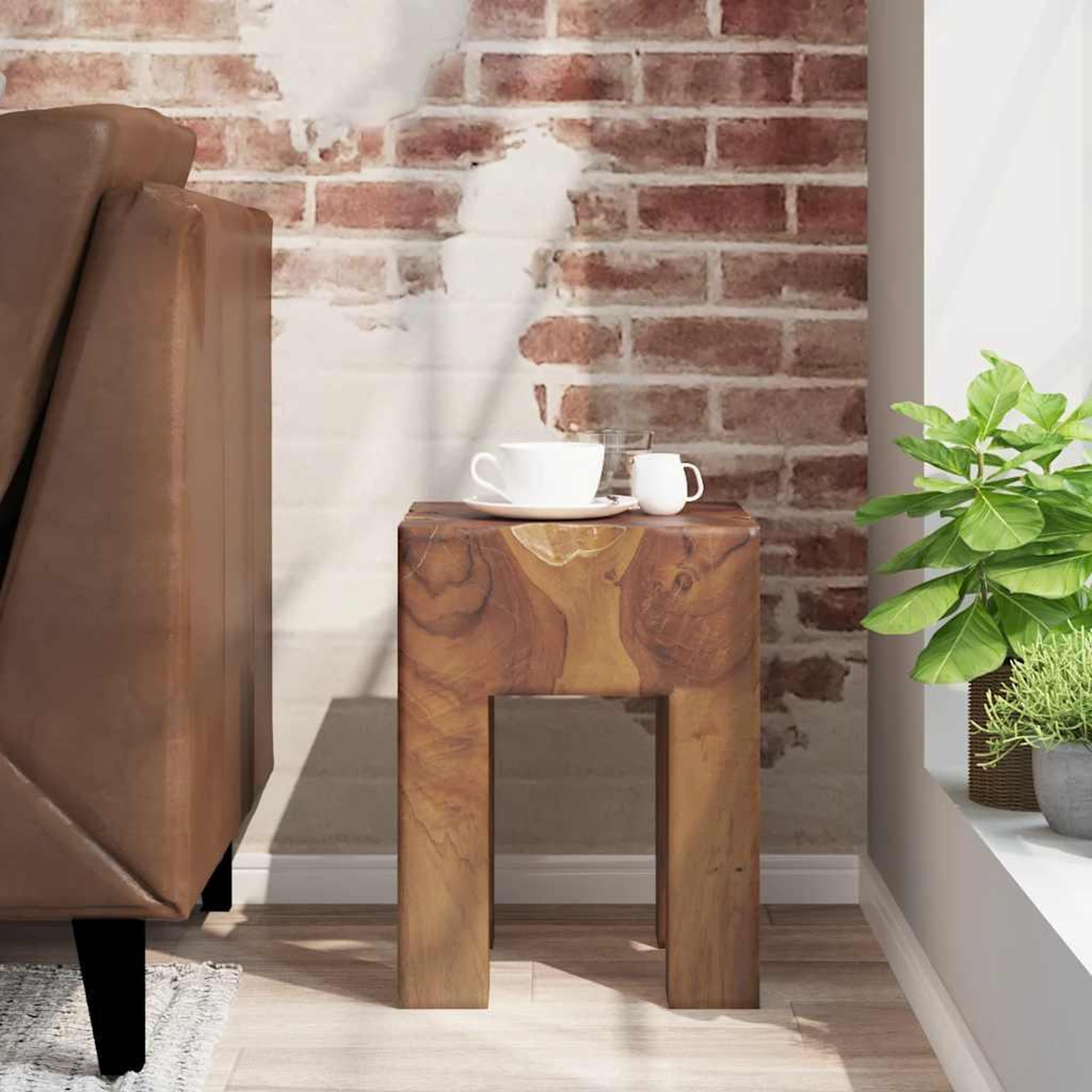 Voir la diapositive 3 : VIDAXL Tabouret bois de teck massif