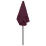 Voir la diapositive 5 : VIDAXL Parasol de plage rouge bordeaux 180x120 cm