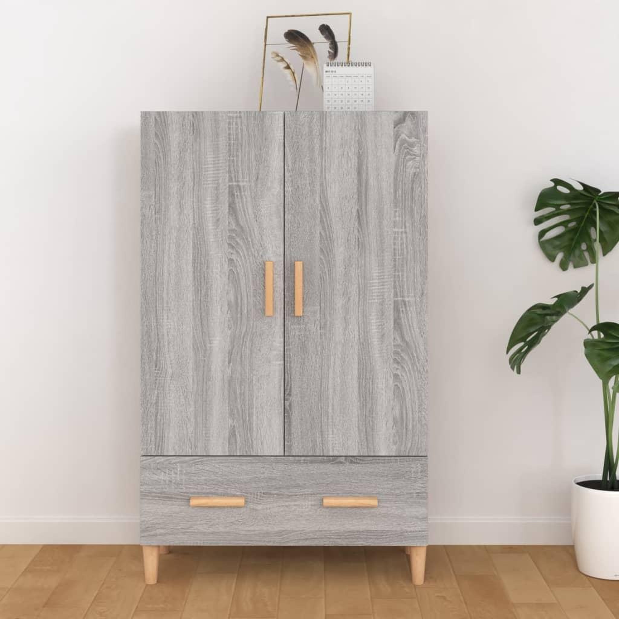 VIDAXL Buffet Sonoma gris 70x31x115 cm Bois d'ingenierie