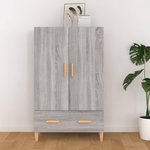 VIDAXL Buffet Sonoma gris 70x31x115 cm Bois d'ingenierie
