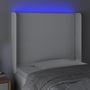 Voir la diapositive 4 : VIDAXL Tete de lit a LED Blanc 83x16x118/128 cm Similicuir