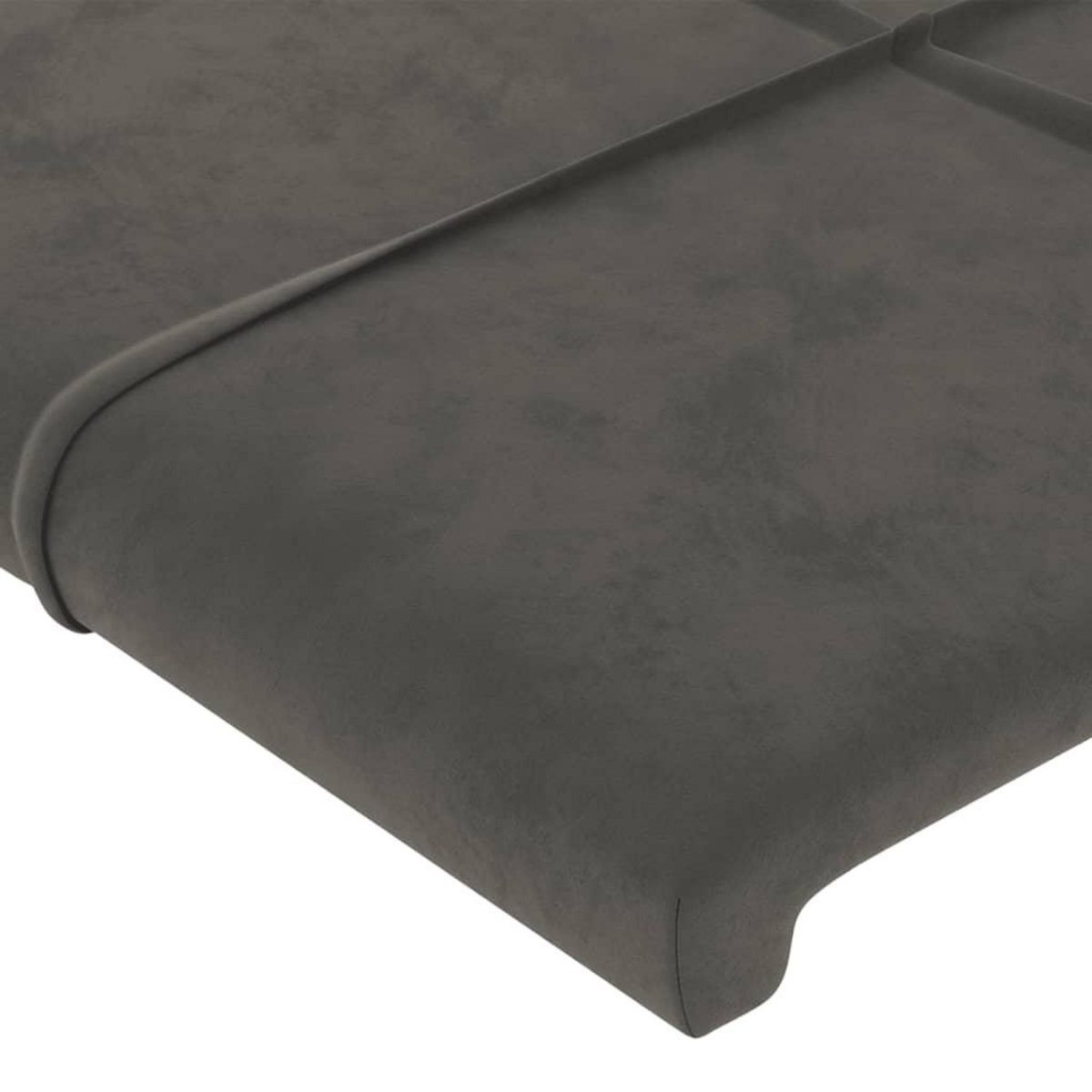 VIDAXL Tete de lit avec oreilles Gris fonce 163x23x78/88 cm Velours