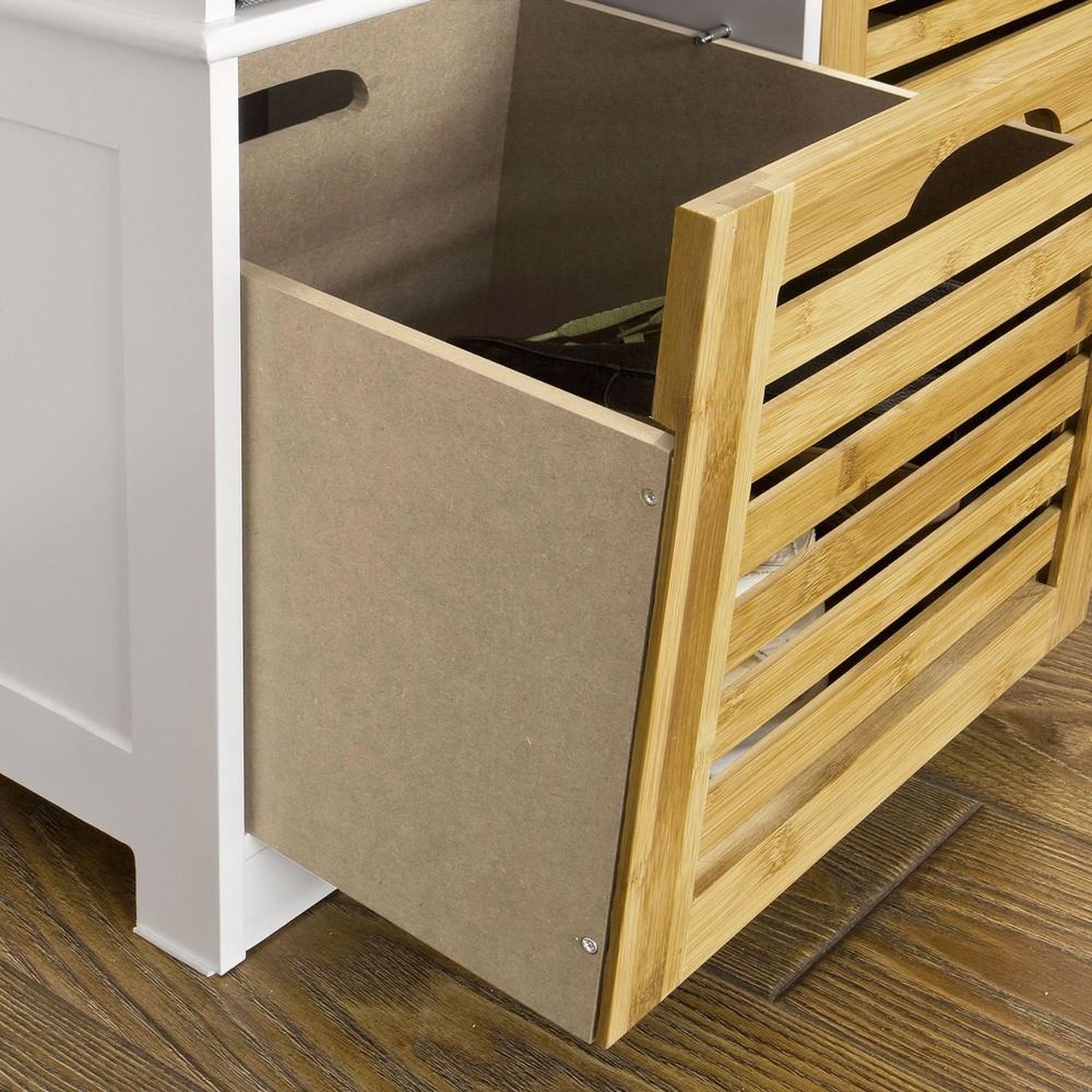 Voir la diapositive 5 : SOBUY SoBuy - Banc de rangement à chaussures avec deux portes - Nordique - FSR23-K