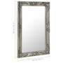 Voir la diapositive 6 : VIDAXL Miroir mural style baroque 50x80 cm Argente