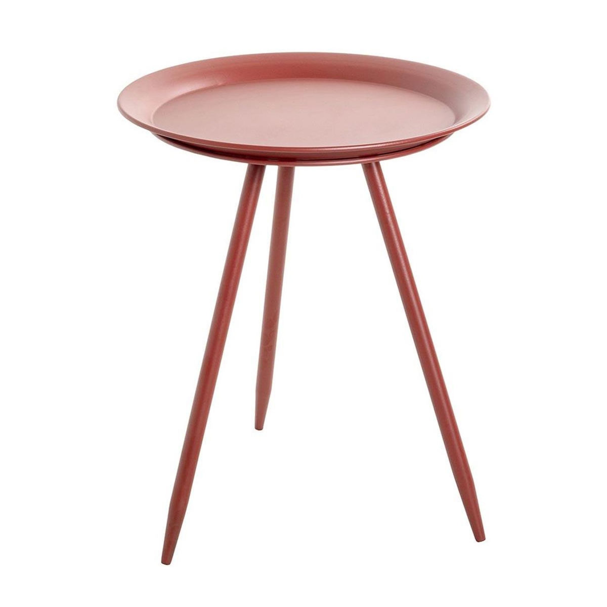 Paris Prix Table d'Appoint Ronde  Trevor  47cm Rouge