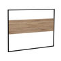 Voir la diapositive 1 : FIVE Tête de lit effet bois et métal ALIAJ - 165 cm - Beige et noir