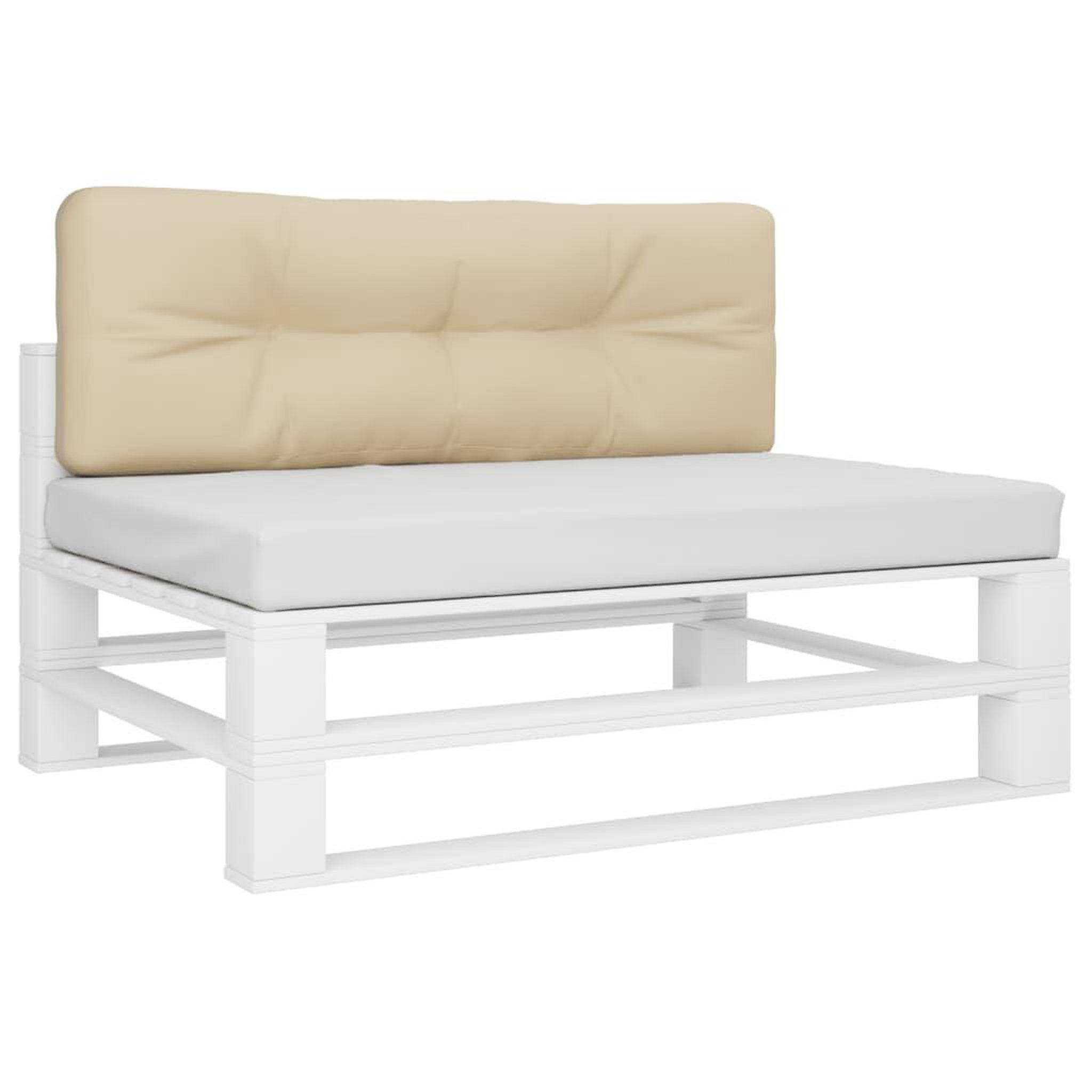 Voir la diapositive 3 : VIDAXL Coussin de palette beige 120x40x12 cm tissu