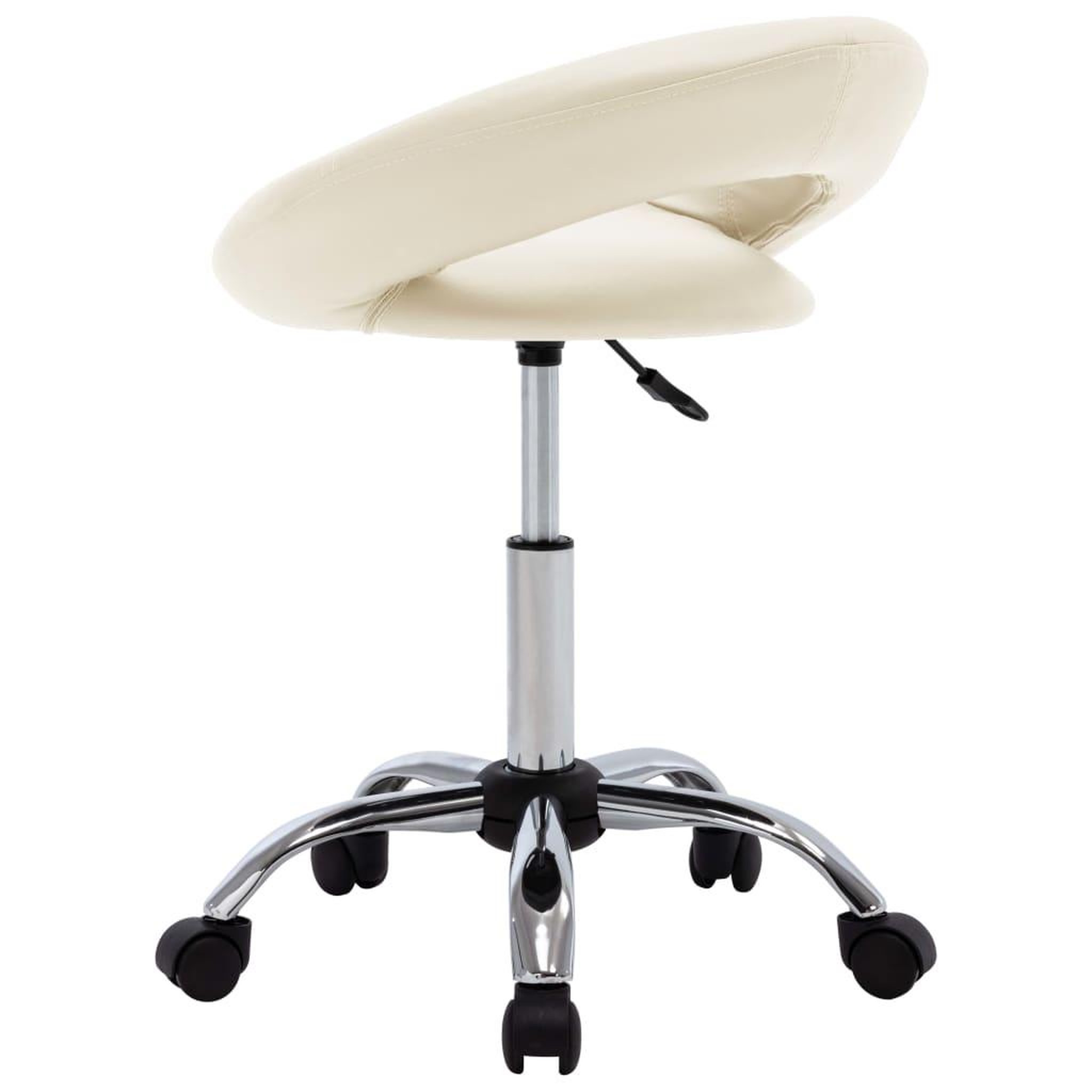 Voir la diapositive 4 : VIDAXL Chaise de salle a manger pivotante Creme Similicuir
