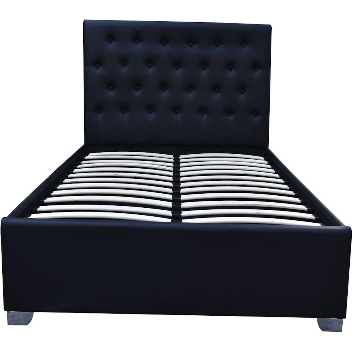 Habitat et Jardin Lit double avec coffre  Tino  - 140 × 190 cm - Noir