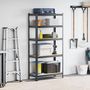 Voir la diapositive 3 : VIDAXL Etagere de rangement 5 niveaux Anthracite Acier bois ingenierie