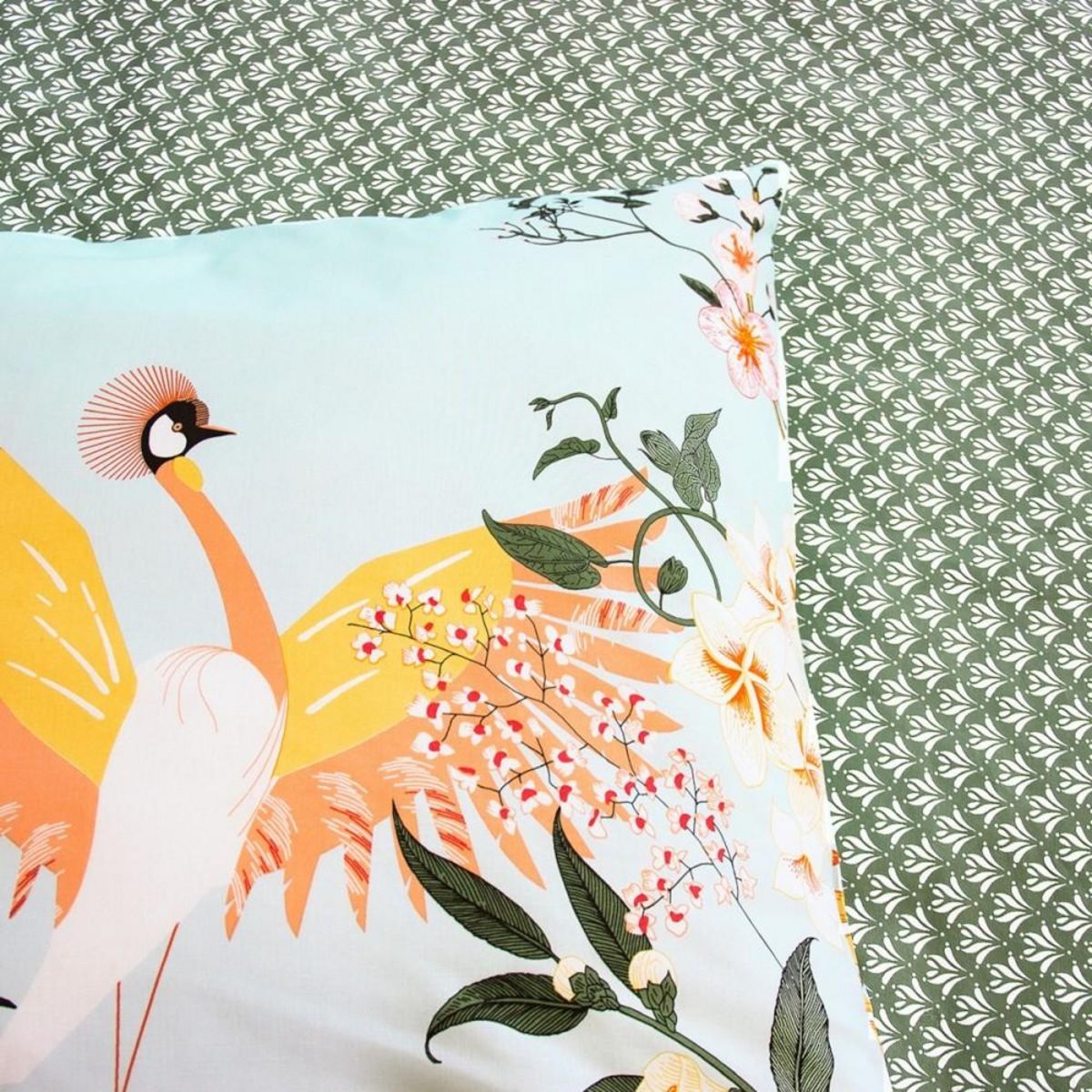 COTE DECO Housse de couette 240x220 KUSMI + 2 taies 100% coton adouci 57 fils/cm2