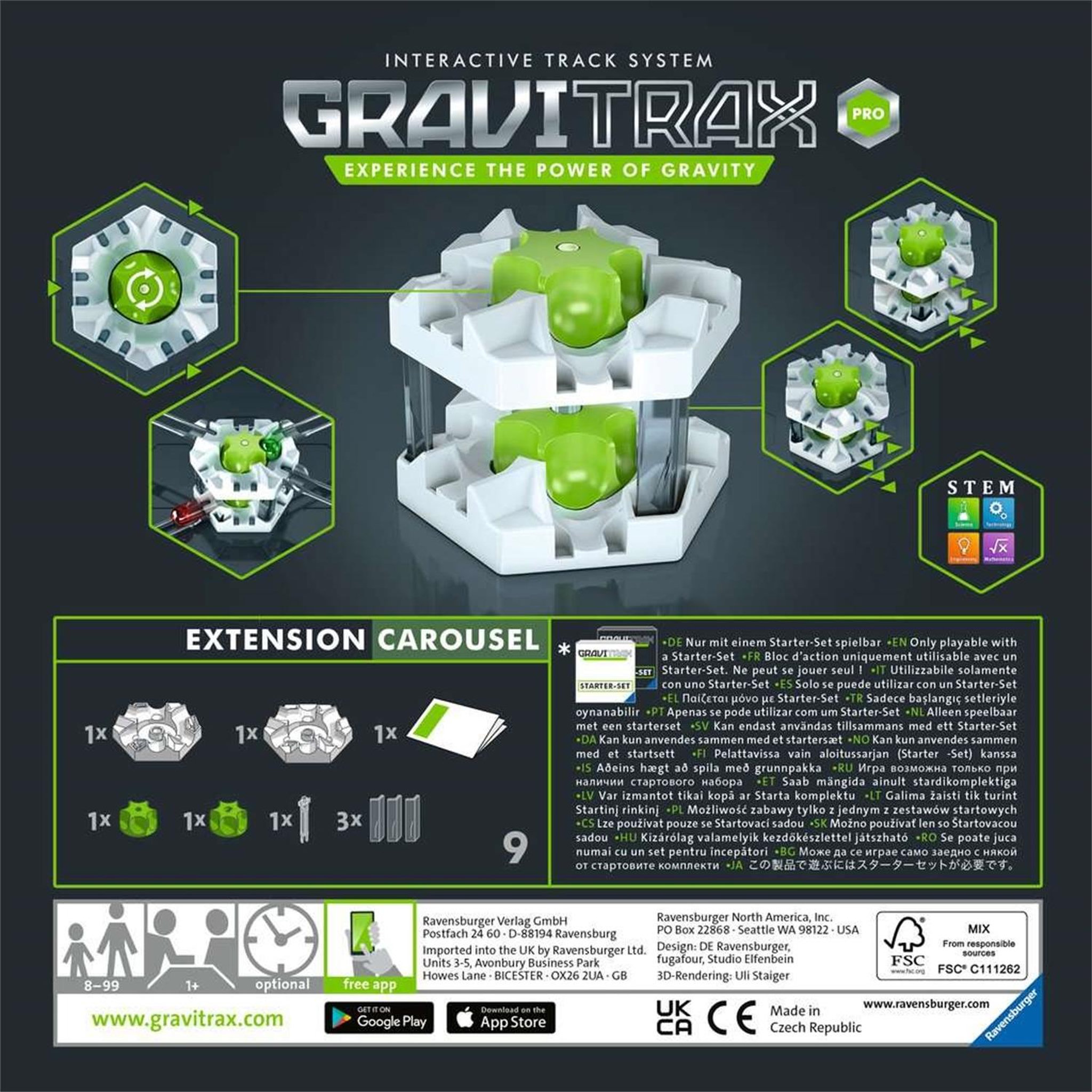 Voir la diapositive 2 : RAVENSBURGER GraviTrax PRO - Bloc d'action Mixer - Extension pour circuits de billes créatifs