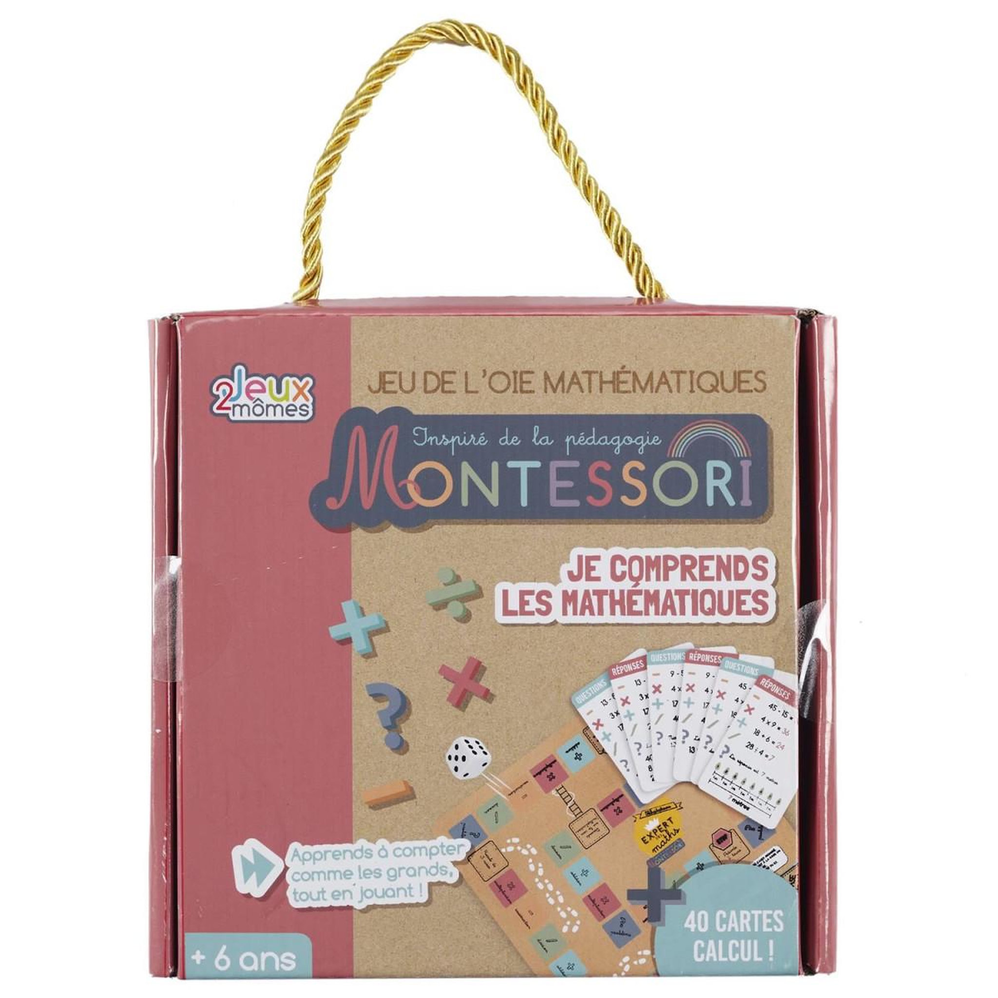 Jeux 2 momes Jeu de l'oie  je comprends les maths  30cm multicolore