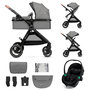 Voir la diapositive 2 : KINDERKRAFT Poussette multifonctionnelle 3 en 1 ESME PRO