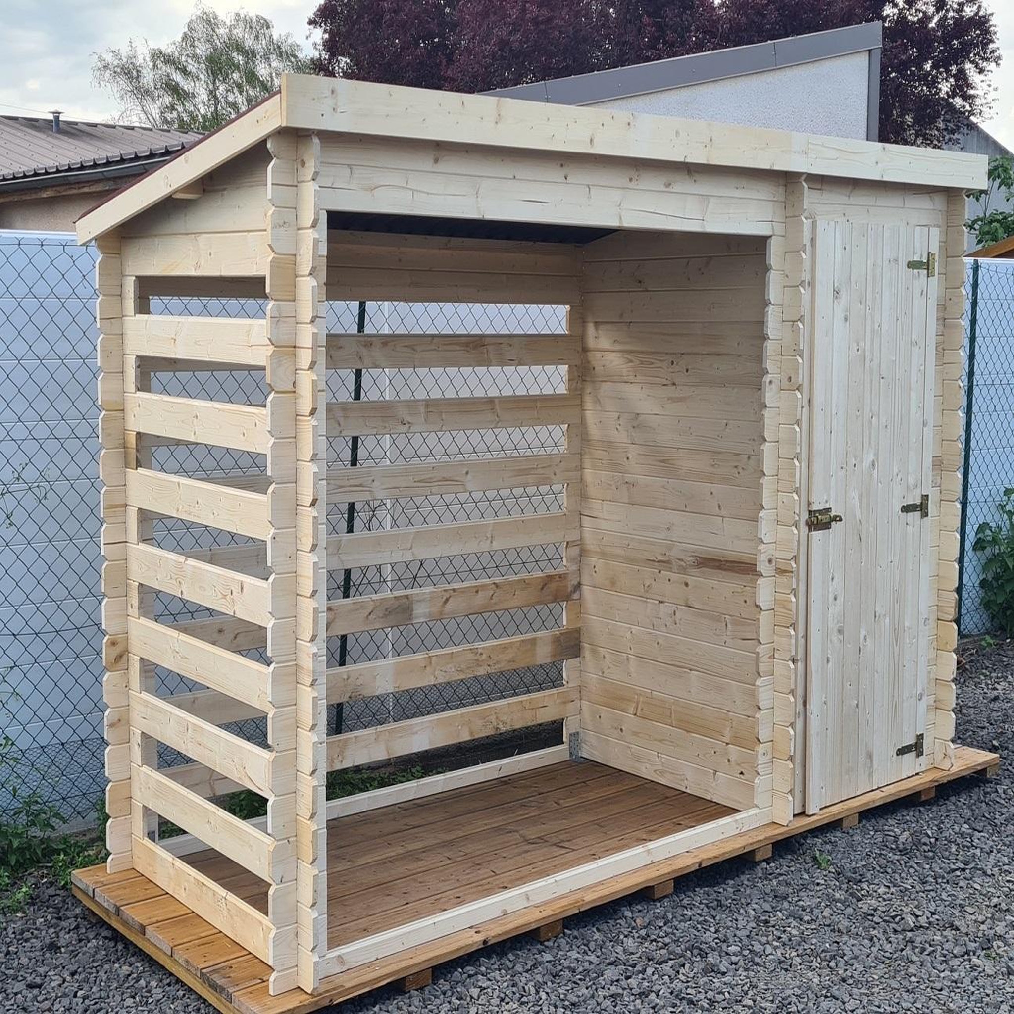Voir la diapositive 2 : Habrita Abri de jardin bois - Monopente - 4m²