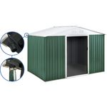 Habitat et Jardin Abri de jardin métal -  Rosas   - 7,06 m² avec gouttière - Vert