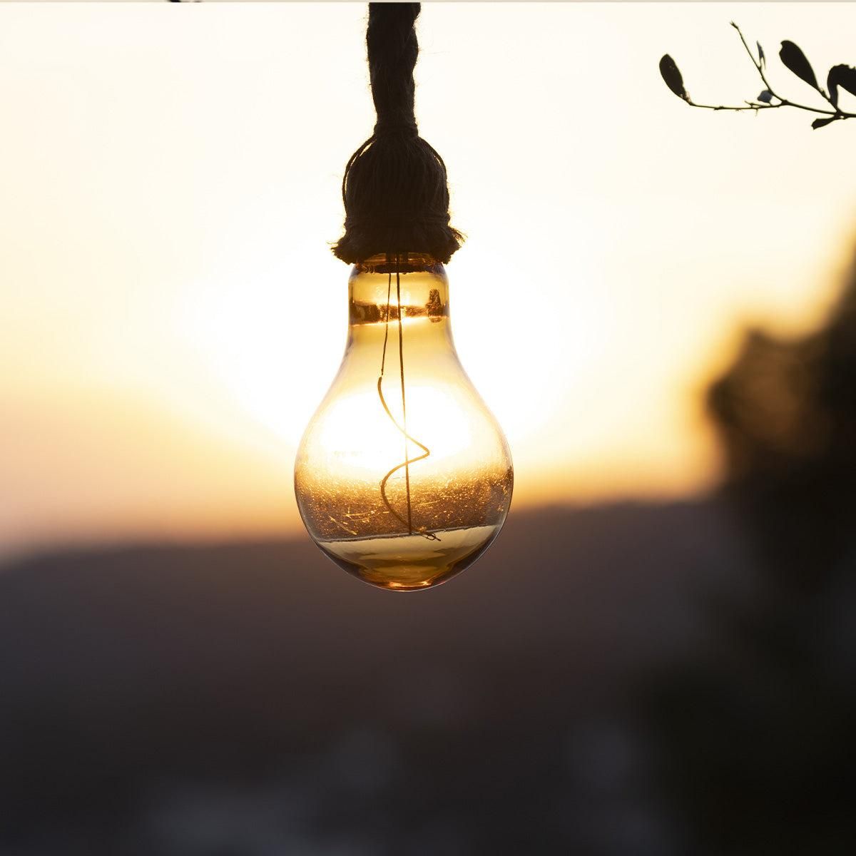 Lumisky Suspension d'extérieur nomade solaire CORDY Beige Corde 2m20