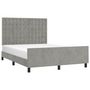 Voir la diapositive 3 : VIDAXL Cadre de lit sans matelas gris clair 140x190 cm velours