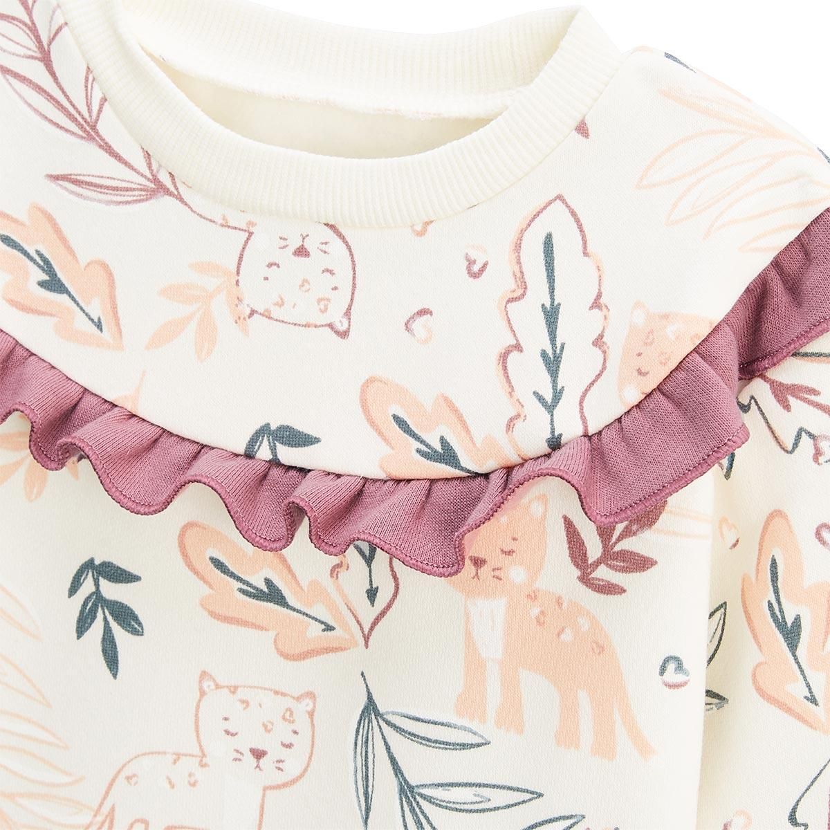 Petit Béguin Ensemble enfant sweat et pantalon en molleton Matcha