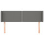 Voir la diapositive 3 : VIDAXL Tete de lit avec oreilles Gris fonce 147x16x78/88 cm Tissu