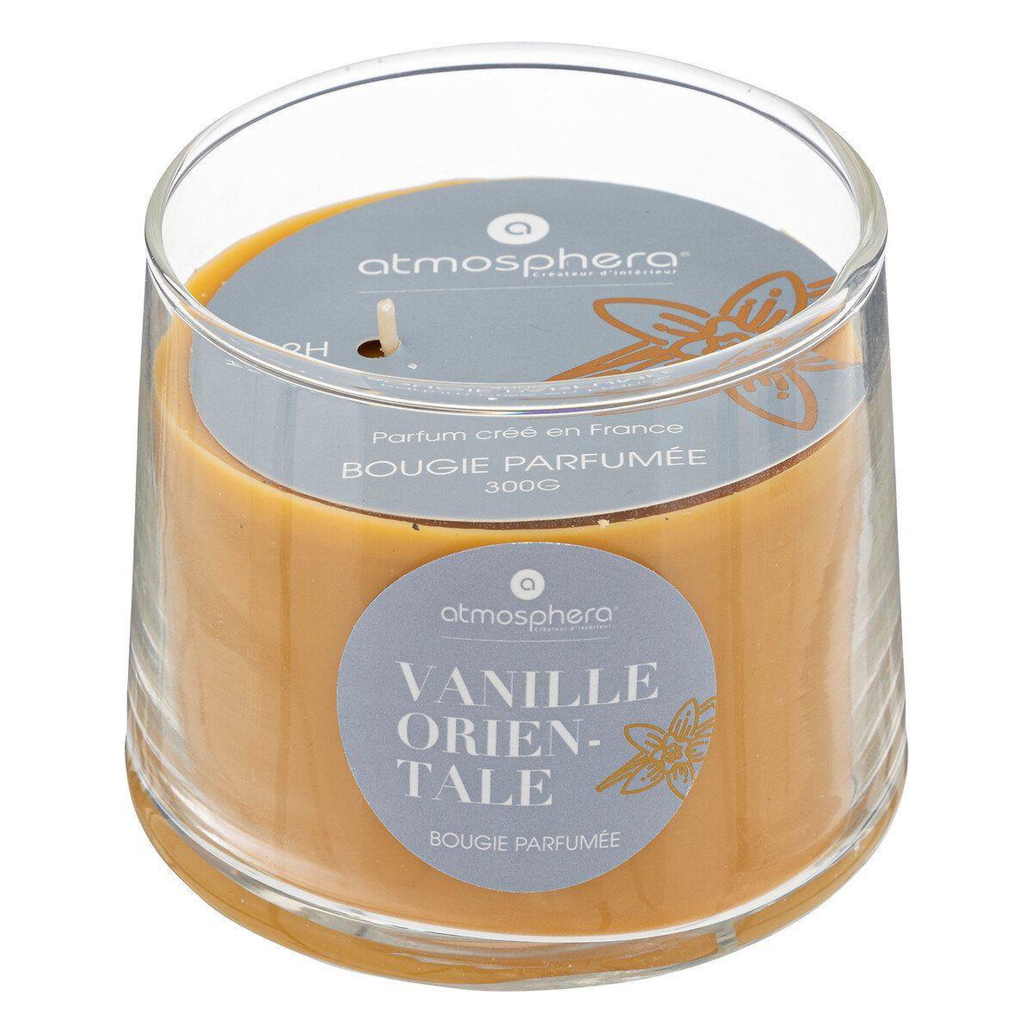 Voir la diapositive 2 : ATMOSPHERA Bougie Parfumée en Verre  Izor  300g Vanille