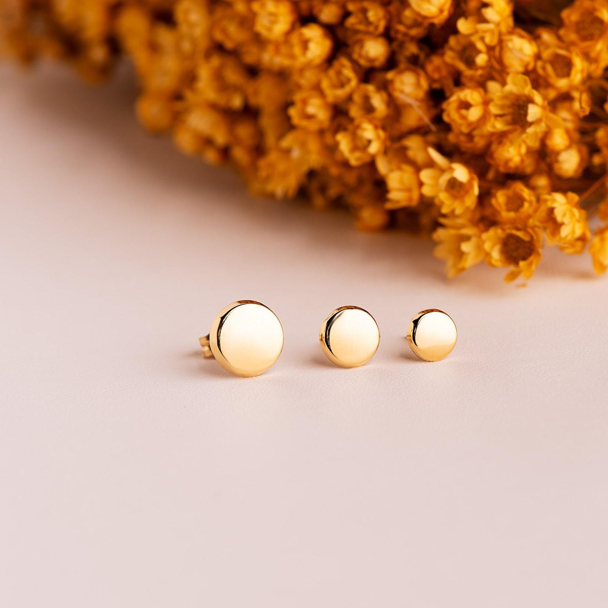 Voir la diapositive 3 : L'ATELIER D'AZUR Boucles d'Oreilles Or 18 Carats 750/000 Jaune Rondes
