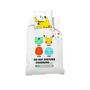 Voir la diapositive 2 : POKEMON Parure housse de couette enfant en coton 54 fils POKEMON 4 visages