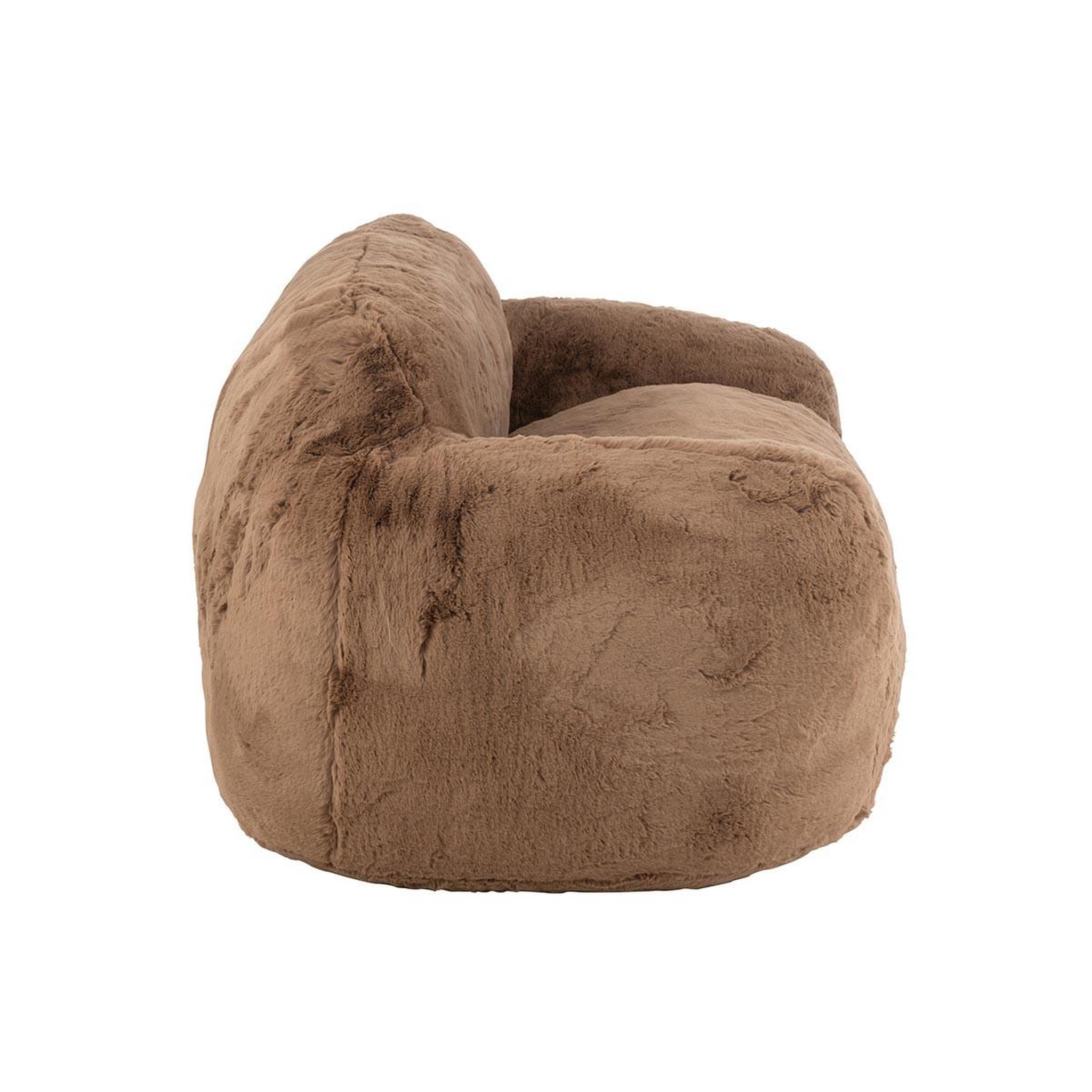 Voir la diapositive 3 : J-LINE Canapé droit 2 places  cutie  152cm taupe