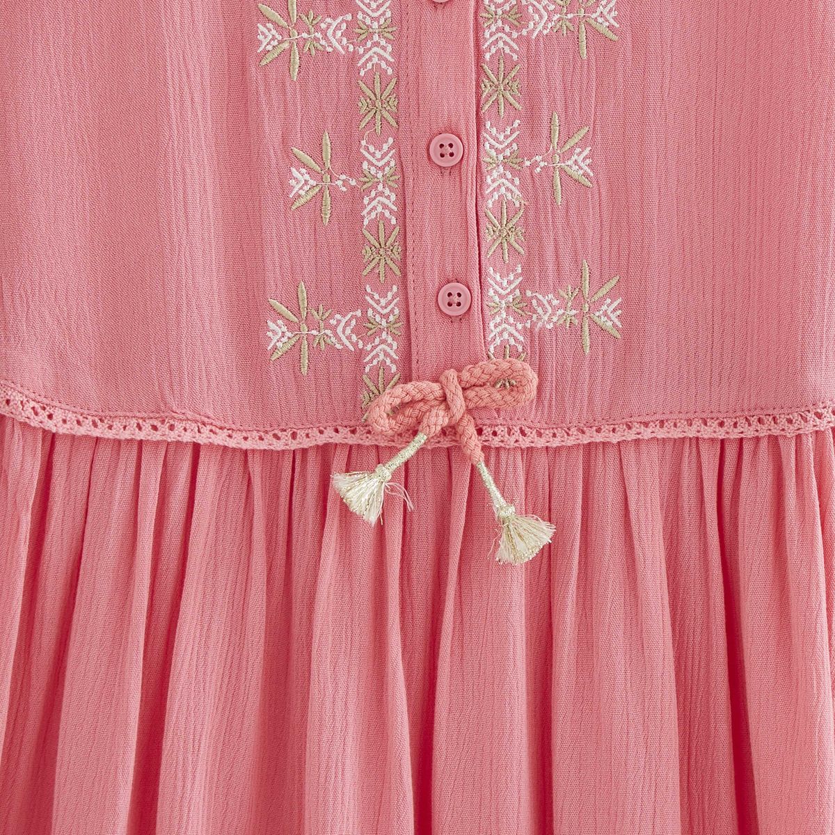 IN EXTENSO Robe courte brodée fille