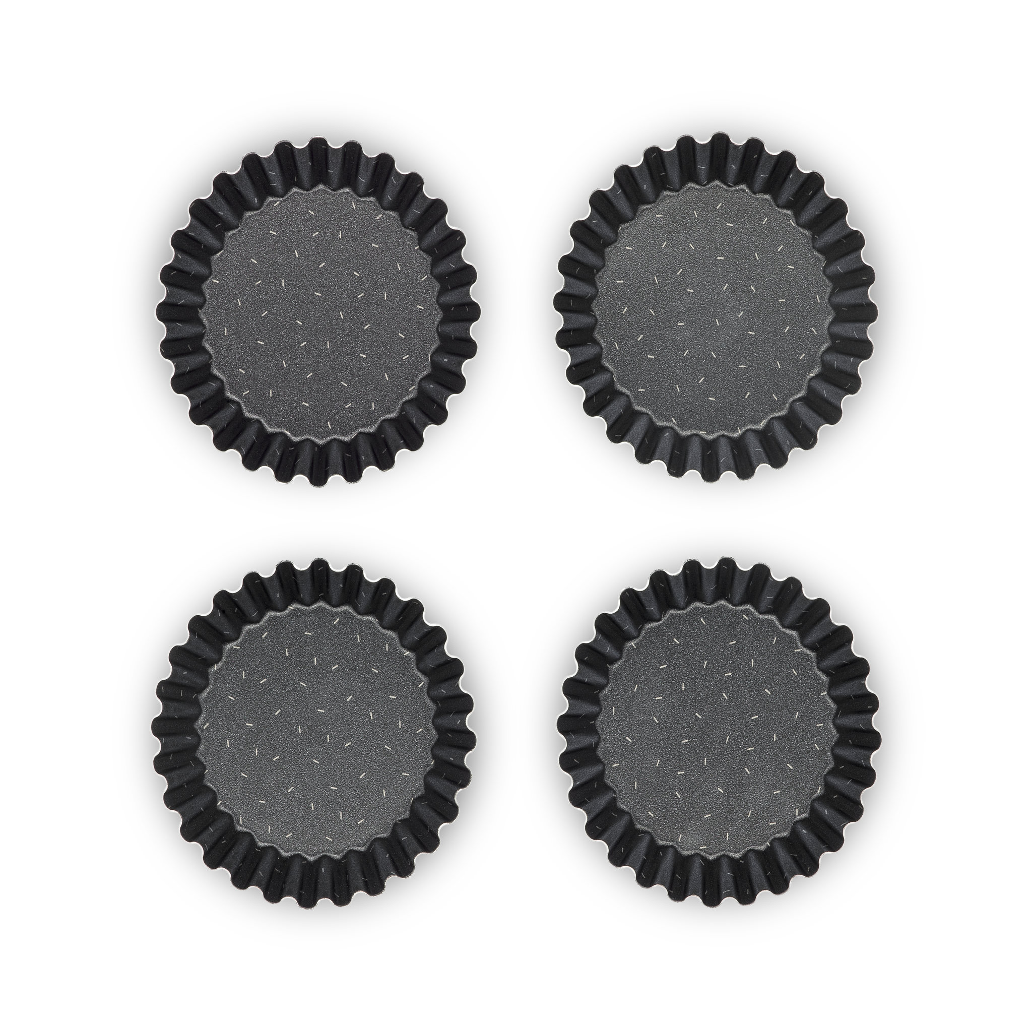 Voir la diapositive 2 : TEFAL Moules 4 tartelettes individuelles PERFECT BAKE 11 cm métal