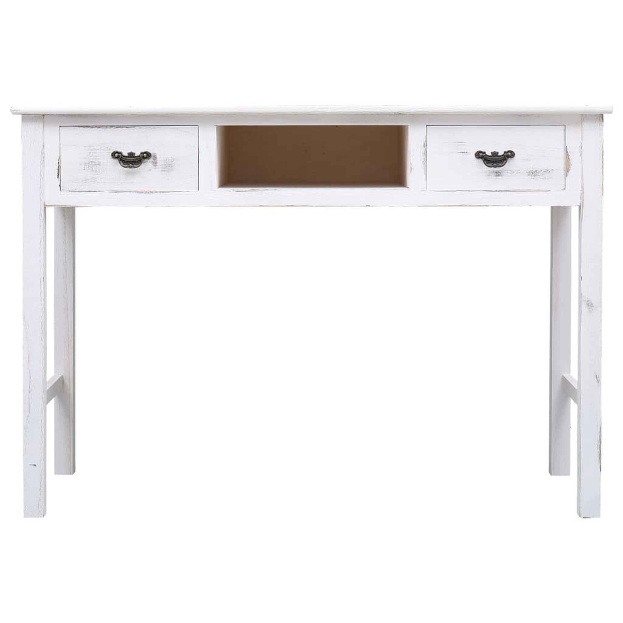 Voir la diapositive 4 : VIDAXL Table console Blanc antique 110 x 45 x 76 cm Bois